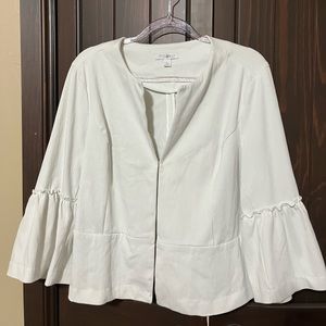 White cotton blazer